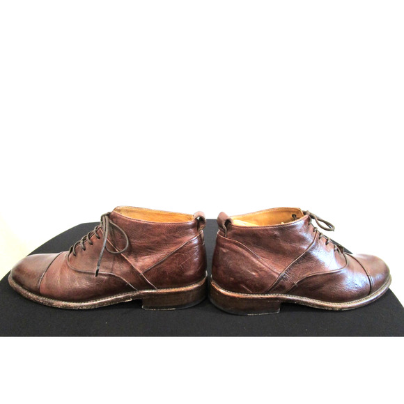 Untamed Street Italy Brown Leather Cap Toe Chukka Boots Men 7 US / 40 EU